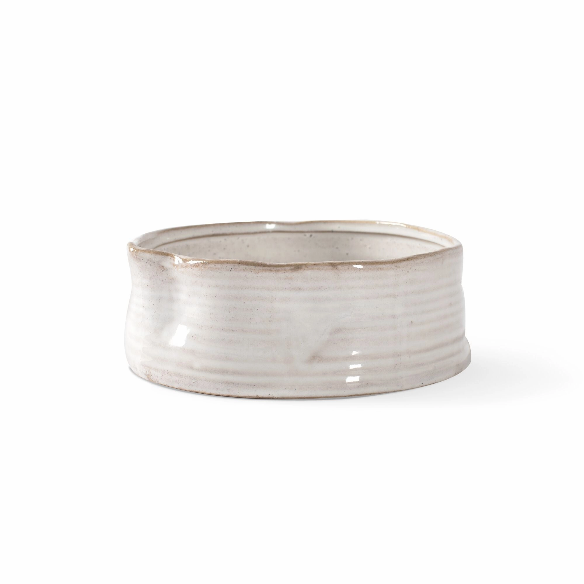 Fringe Ribbed White Stoneware
