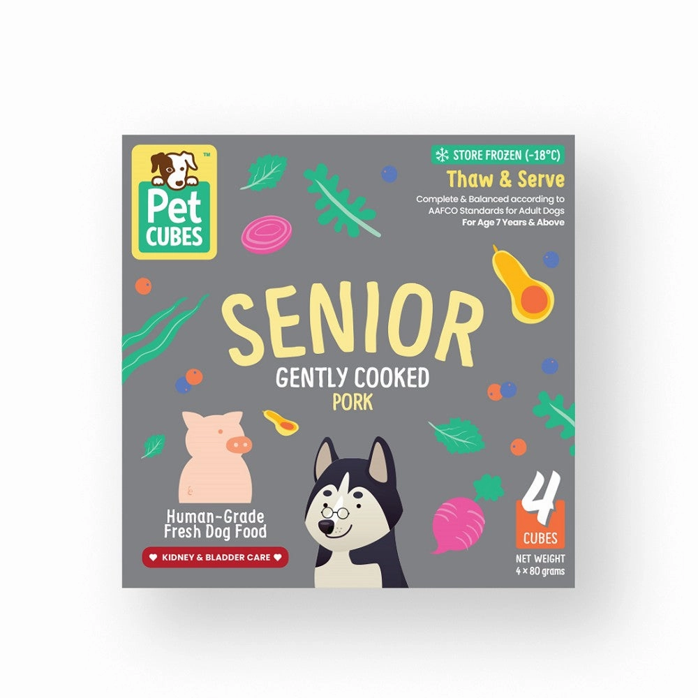 Frozen Fresh Human-Grade Gently Cooked Pork Senior Dog Food