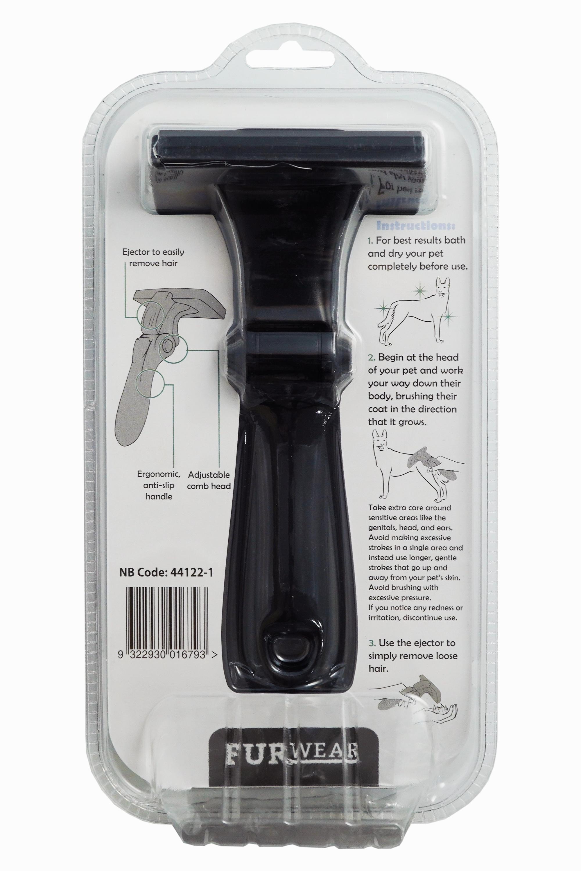 Furwear - DeShedding Tool for Medium Dogs (Short/Medium Hair)