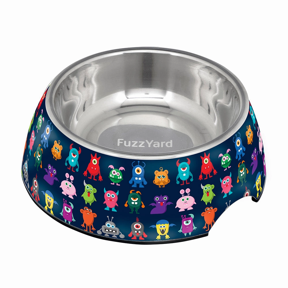 Fuzzyard Dog Bowl Melamine Yard Monsters M