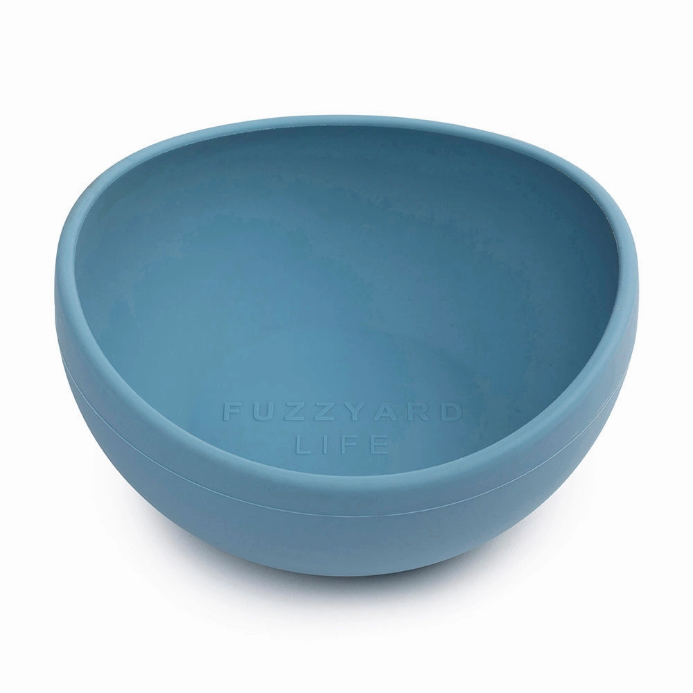 FuzzYard Dog Bowl Silicone French Blue M