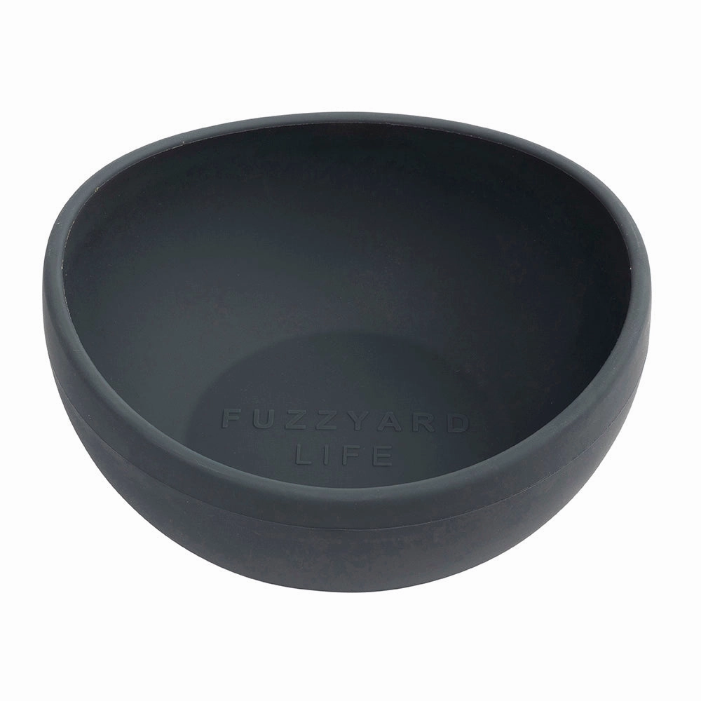 FuzzYard Dog Bowl Silicone Slate Grey M