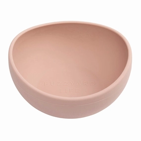 FuzzYard Dog Bowl Silicone Soft Blush M