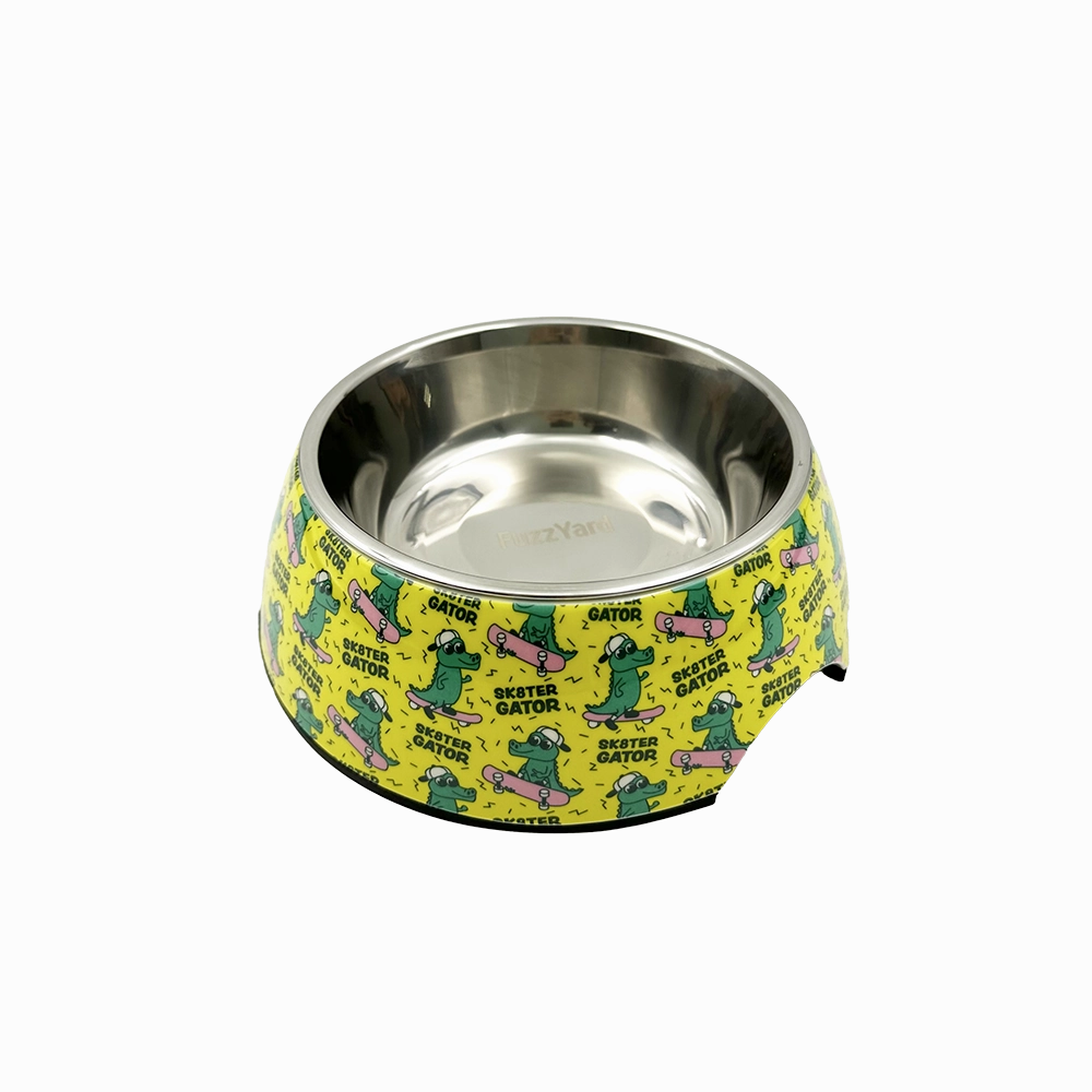 Fuzzyard Dog Bowl Sk8ter Gator L