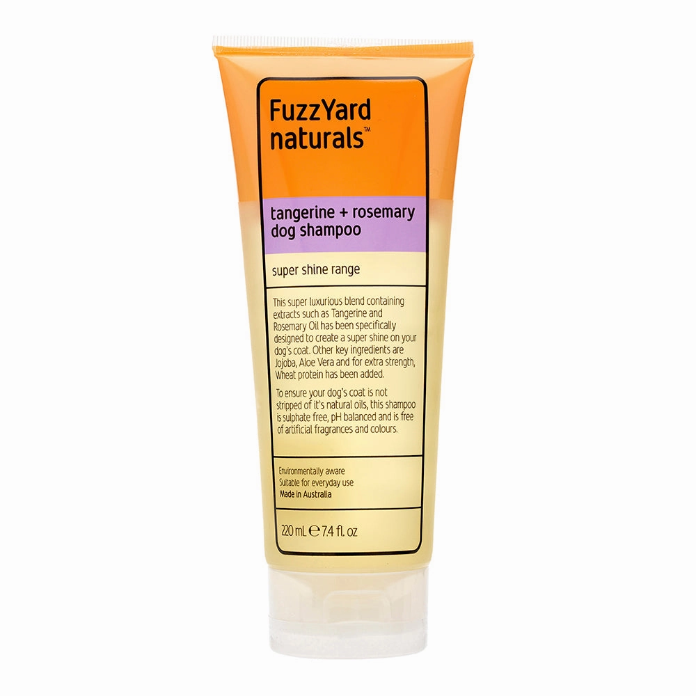Fuzzyard Dog Naturals Tangerine   Rosemary Shampoo 220ml