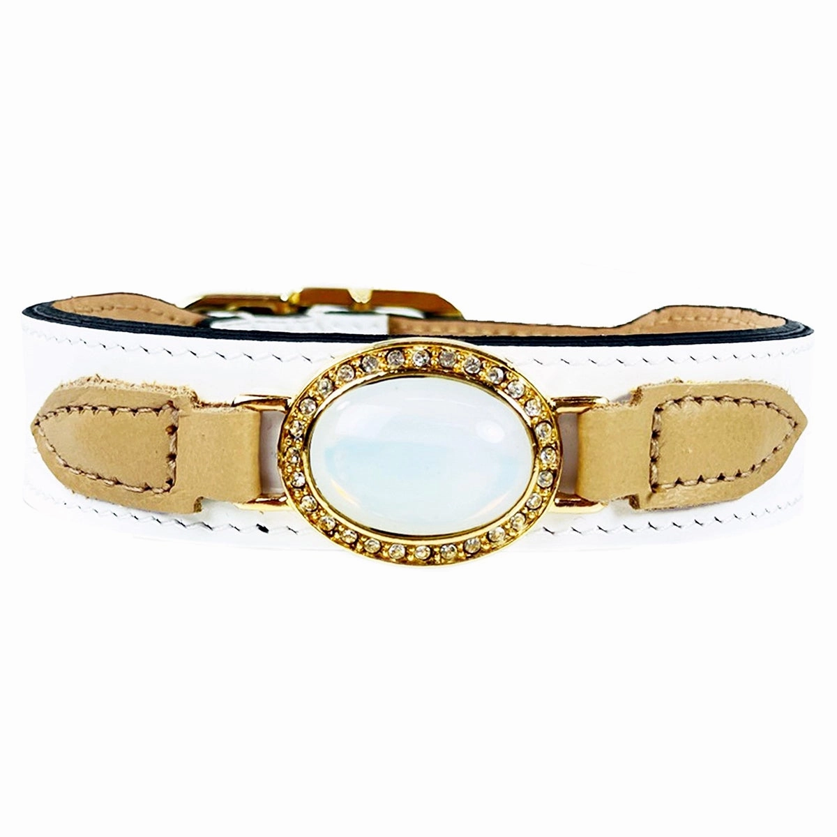 Galaxy Collection Dog Collar White Patent