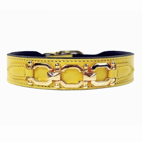 Georgia Rose Collection Dog Collar Canary Yellow