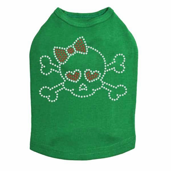 Girl Skull Rhinestone Dog Tank