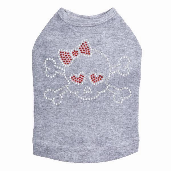 Girl Skull Rhinestone Dog Tank