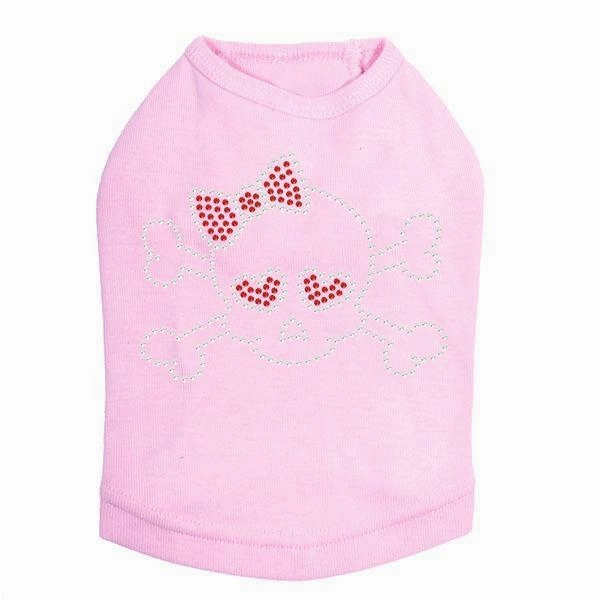 Girl Skull Rhinestone Dog Tank