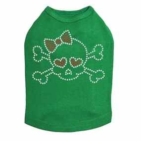 Girl Skull Rhinestone Dog Tank