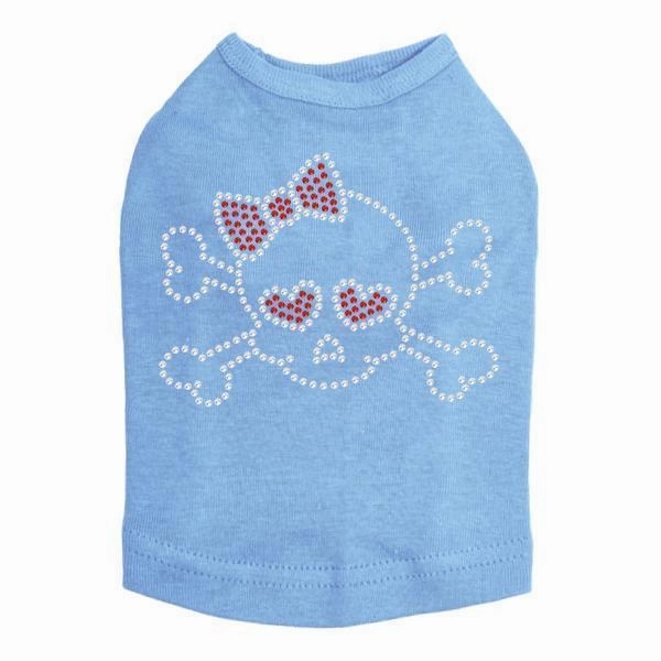 Girl Skull Rhinestone Dog Tank