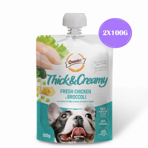 Gnawlers Chicken and Broccoli Thick and Creamy Dog Treats