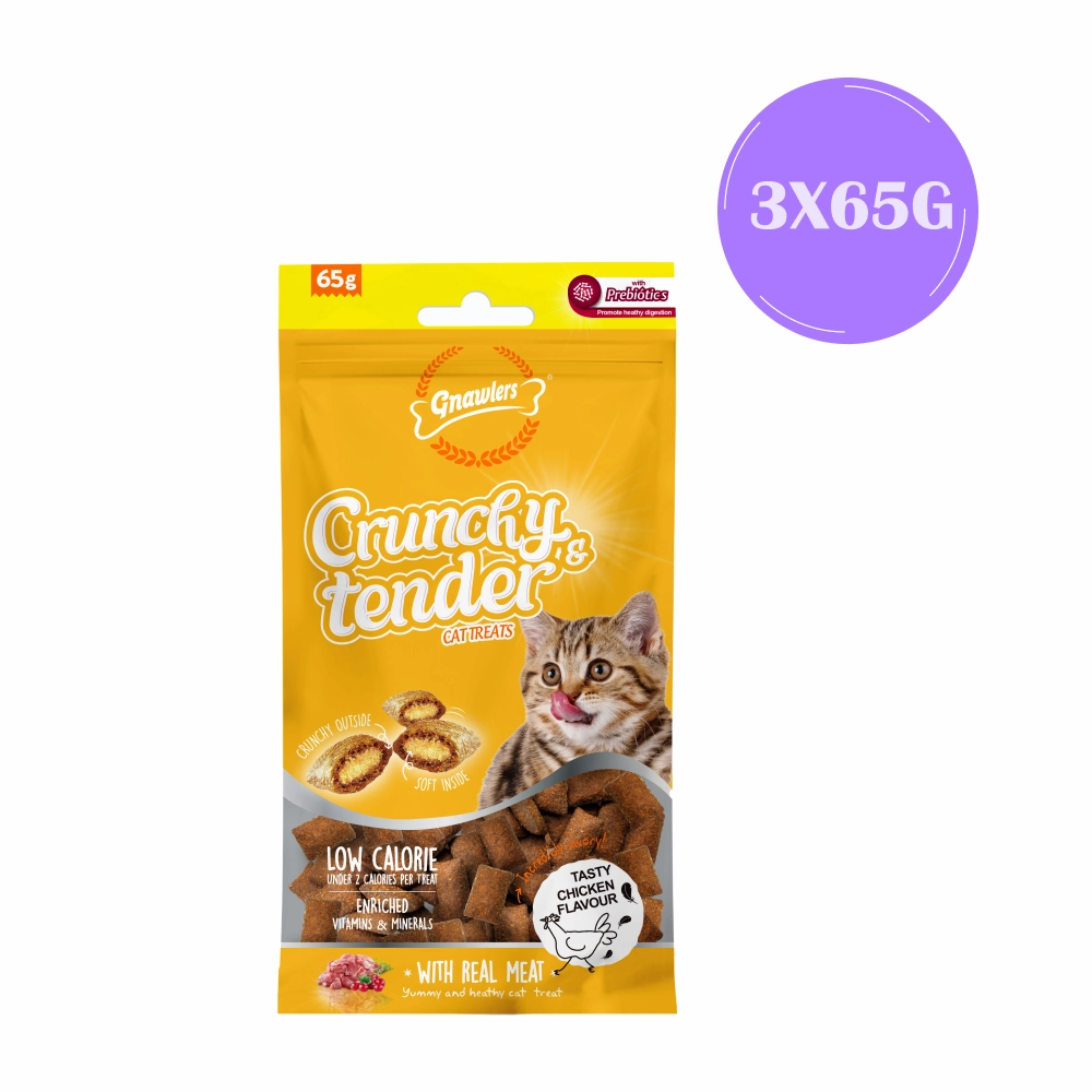 Gnawlers Crunchy Chicken Tender Cat Treats