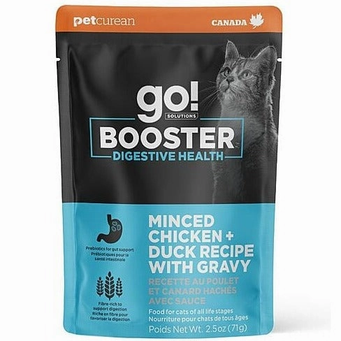 Go! Solutions Booster Digestive Health Minced Chicken   Duck with Gravy Wet Cat Food