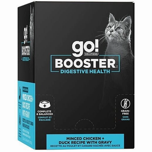 Go! Solutions Booster Digestive Health Minced Chicken   Duck with Gravy Wet Cat Food