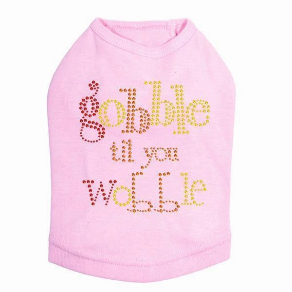 Gobble Til You Wobble Rhinestone Dog Tank