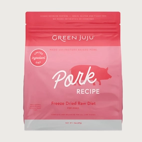 GREEN JUJU Freeze-Dried Raw Pasture Raised Pork Recipe for Dogs