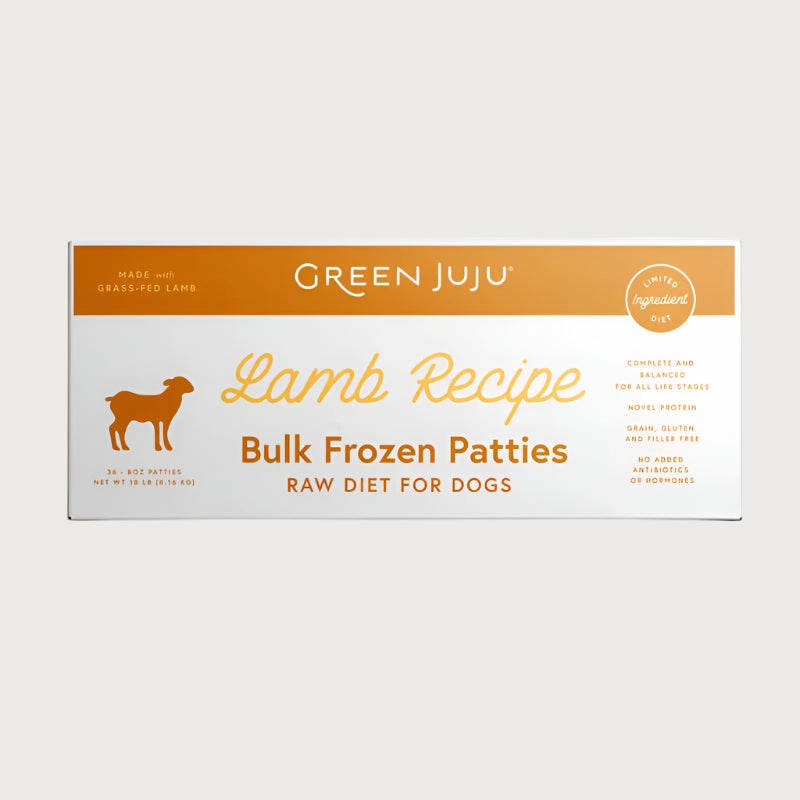 GREEN JUJU Frozen Raw Grass Fed Lamb Recipe for Dogs
