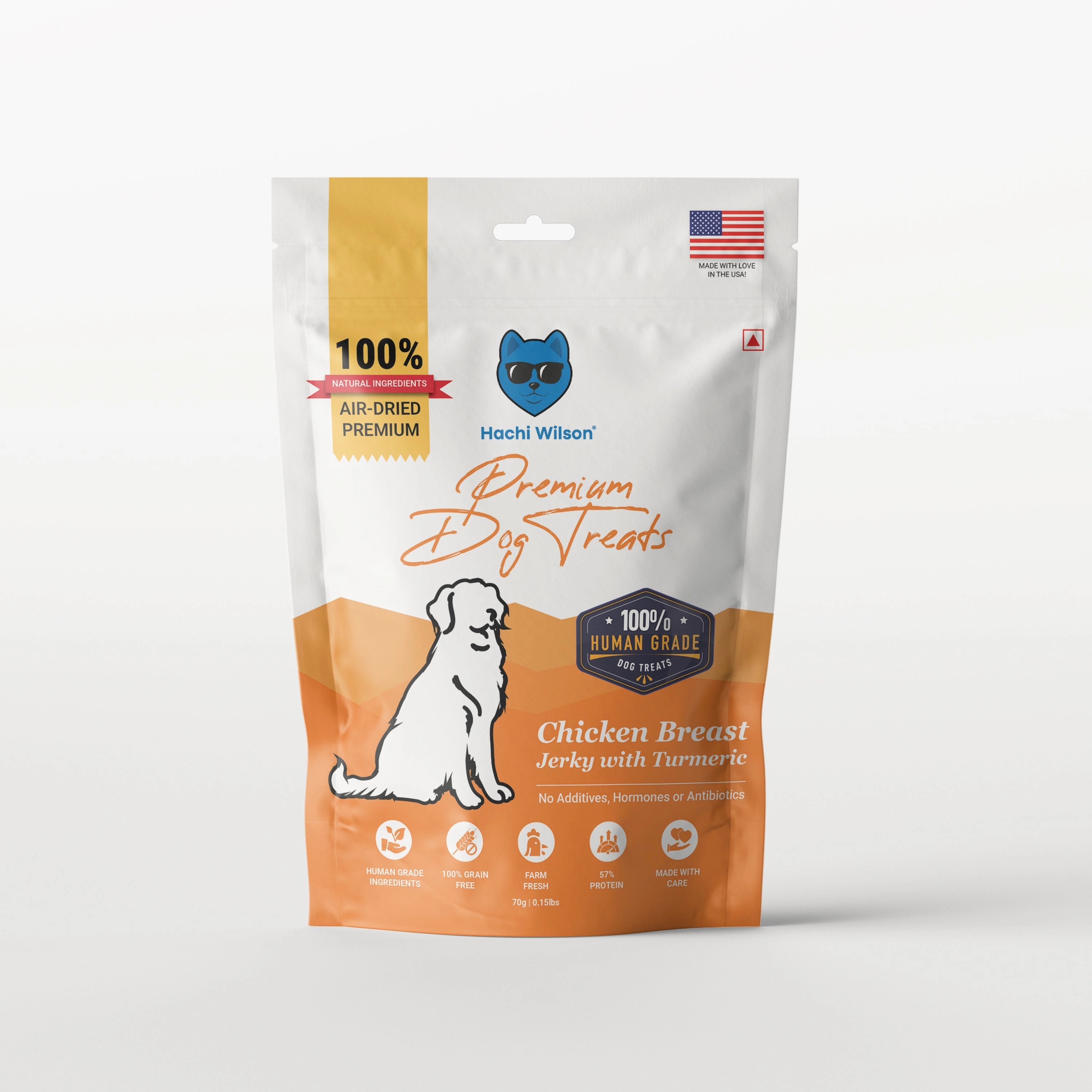 Hachi Wilson Premium Chicken Breast with Turmeric Jerky Dog Treat