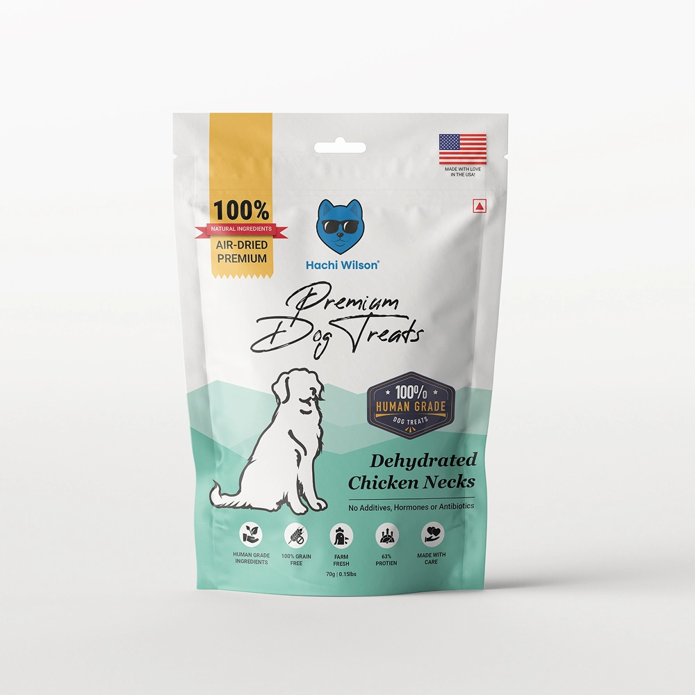 Hachi Wilson Premium Dehydrated Chicken Neck Jerky Dog Treat