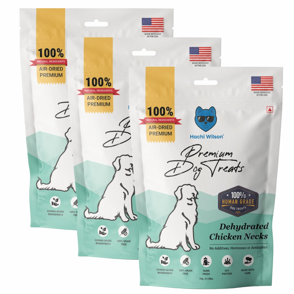 Hachi Wilson Premium Dehydrated Chicken Neck Jerky Dog Treat