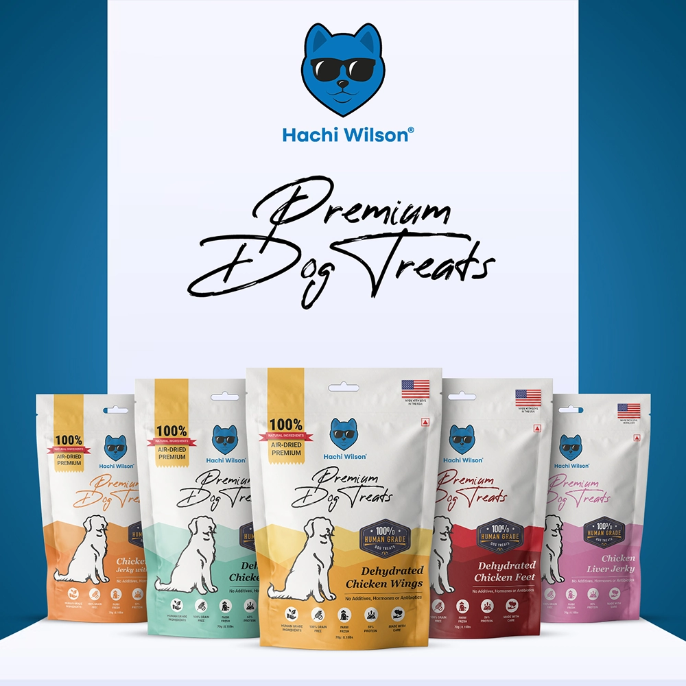 Hachi Wilson Premium Dehydrated Chicken Wings Jerky Dog Treat