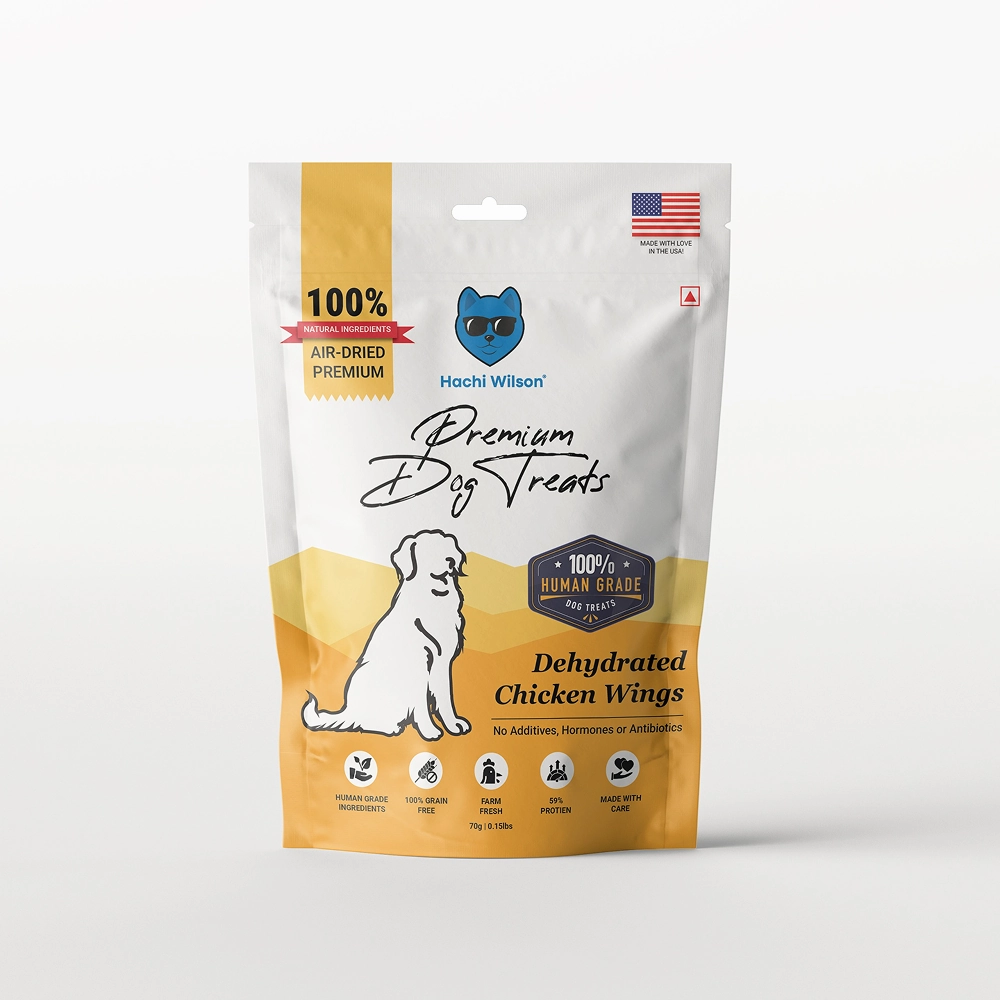 Hachi Wilson Premium Dehydrated Chicken Wings Jerky Dog Treat