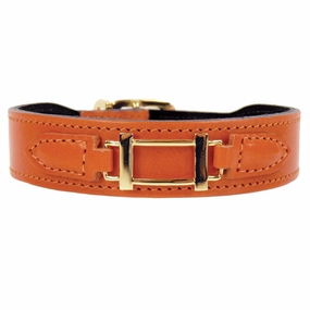 Hamilton Collection Dog Collar Tangerine/Gold
