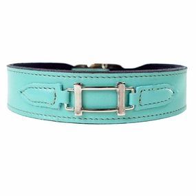 Hamilton Collection Dog Collar Turquoise/Nickel