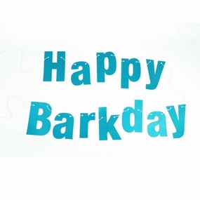 Happy Barkday Banner - Blue