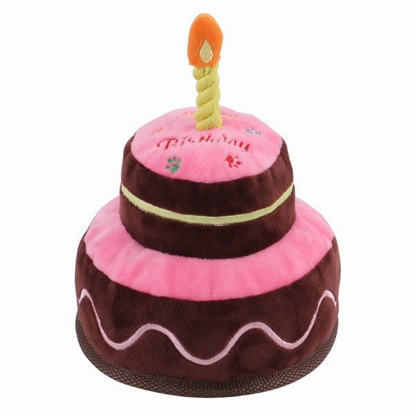 Happy Birthday 2 Tier Cake Dog Toy - Pink