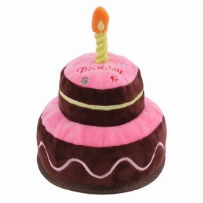 Happy Birthday 2 Tier Cake Dog Toy - Pink