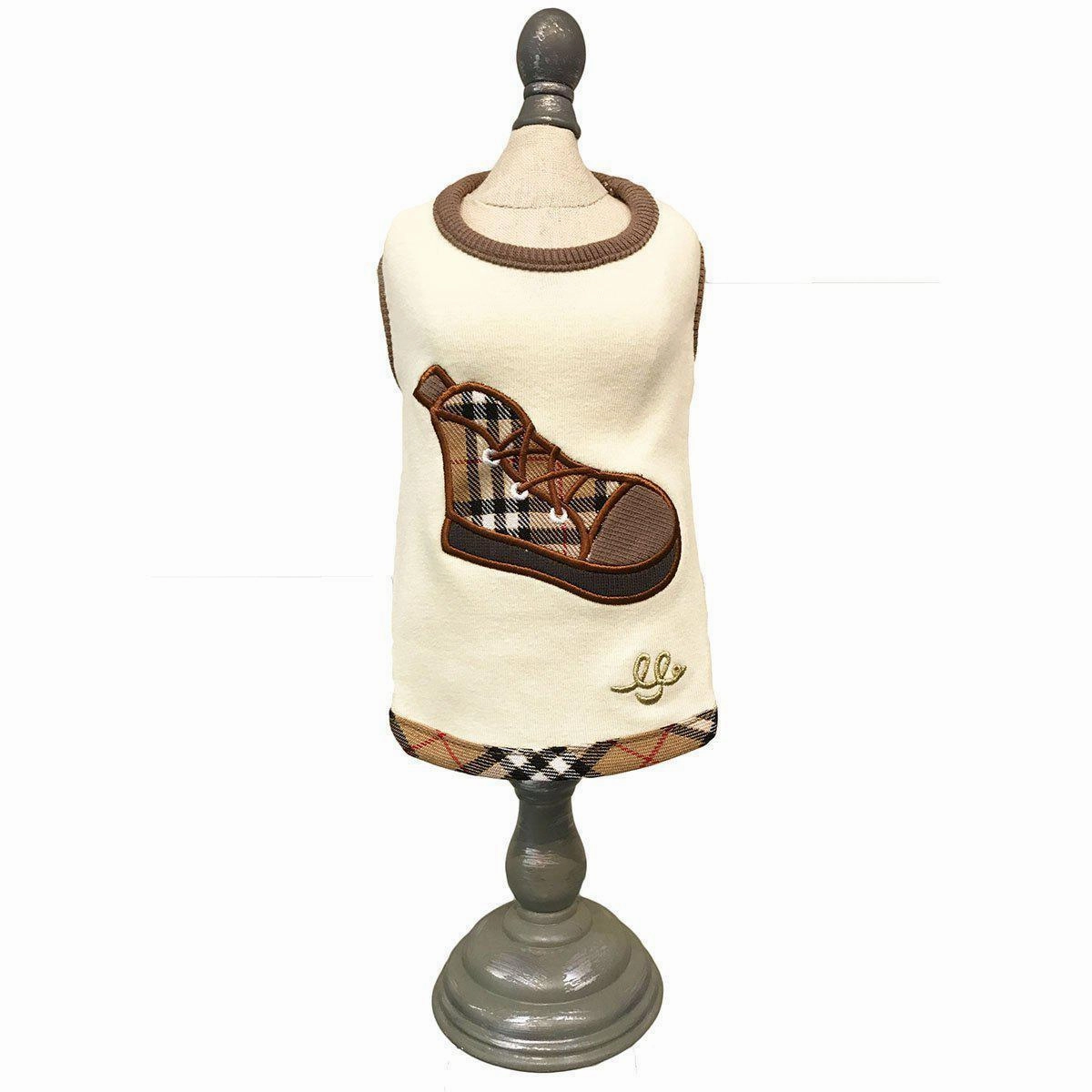 Harrod's Plaid Sneaker Dog Tank Brown