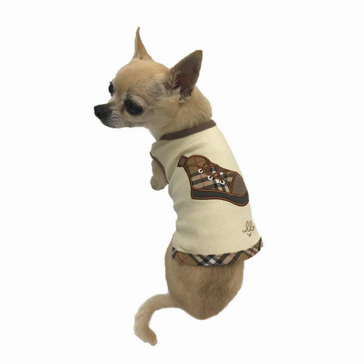 Harrod's Plaid Sneaker Dog Tank Brown