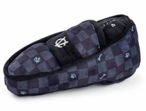 Haute Diggity Black Checker Chewy Vuiton Loafer Toy