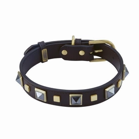 Hematite Rock And Roll Dog Collar