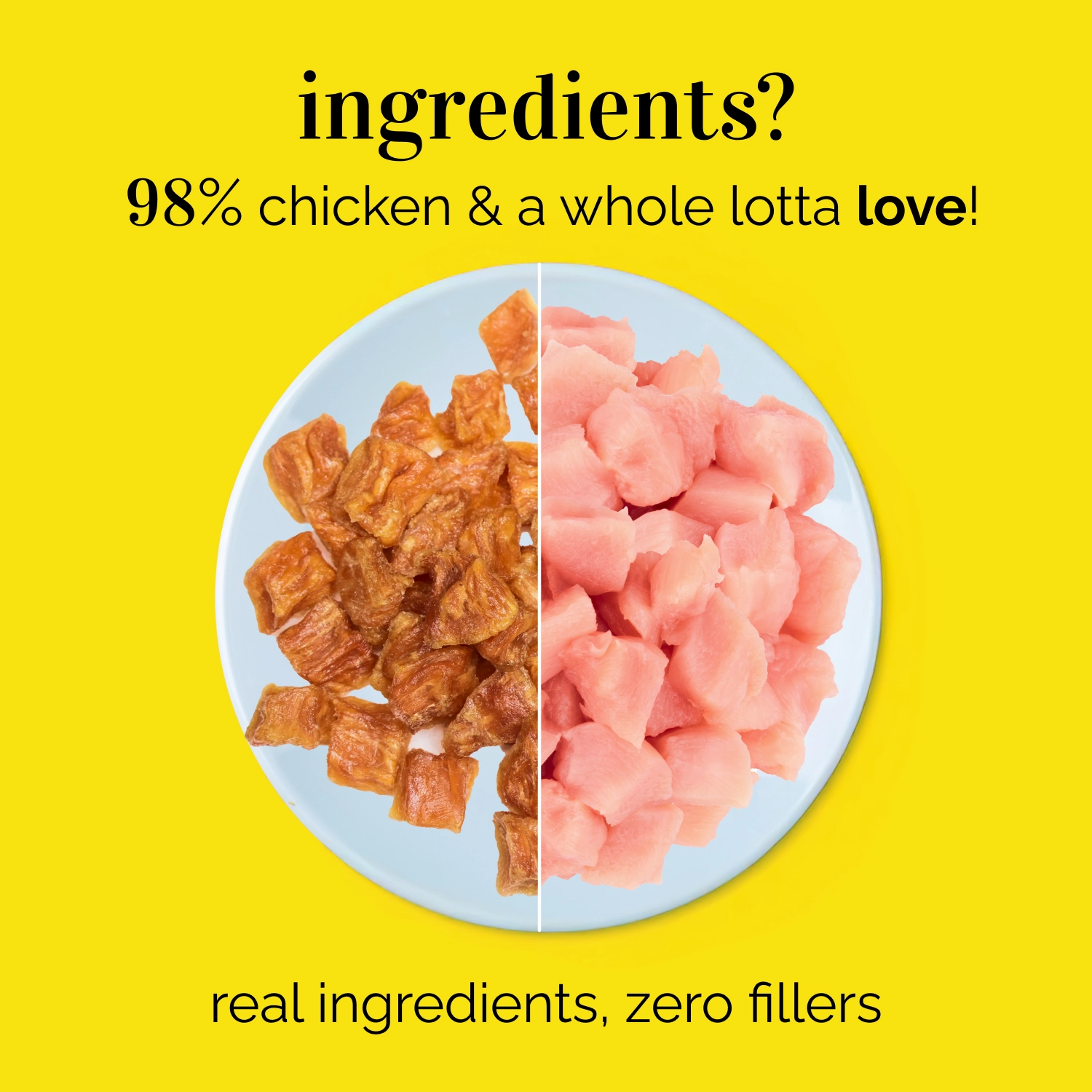 Henlo Chicken Pops High Protein Treats & Basil Orange Plush Monster Squeaky Ball Toy Dog Combo