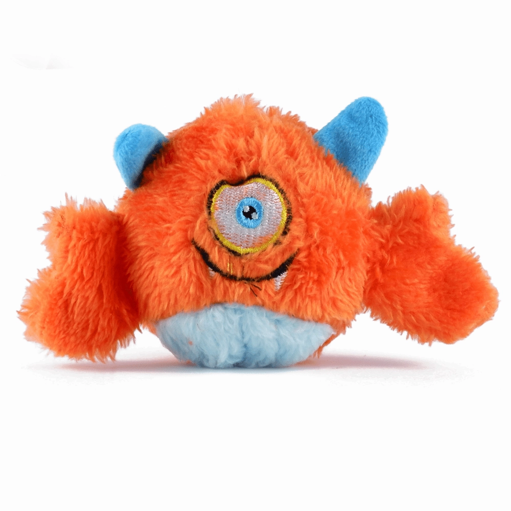 Henlo Chicken Pops High Protein Treats & Basil Orange Plush Monster Squeaky Ball Toy Dog Combo