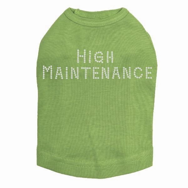 High Maintenance Rhinestone Dog Tank