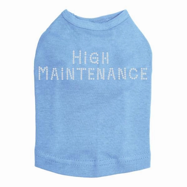 High Maintenance Rhinestone Dog Tank