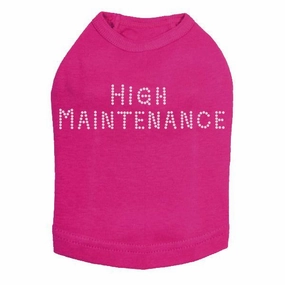 High Maintenance Rhinestone Dog Tank