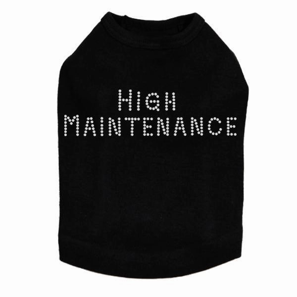 High Maintenance Rhinestone Dog Tank