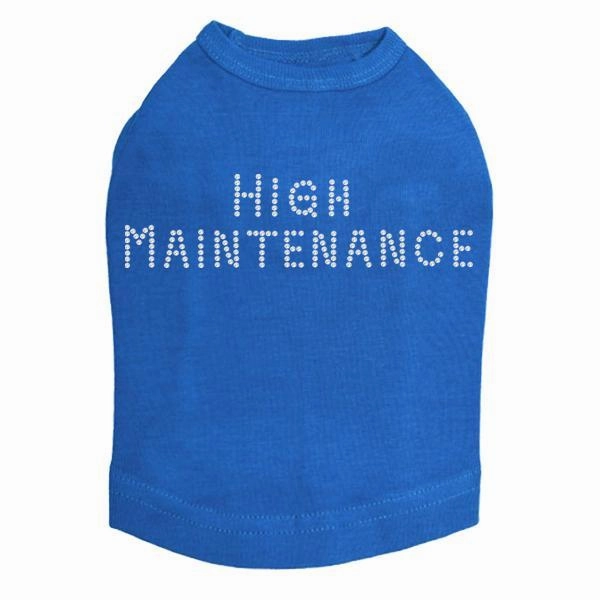 High Maintenance Rhinestone Dog Tank