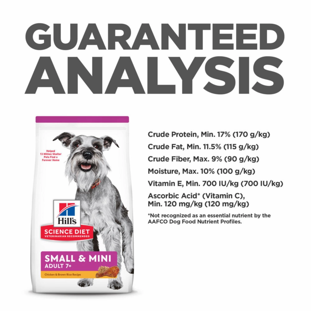 Hill's Science Diet Adult 7  Small & Toy Breed Chicken Meal, Brown Rice, & Barley Recipe Dry Dog Food