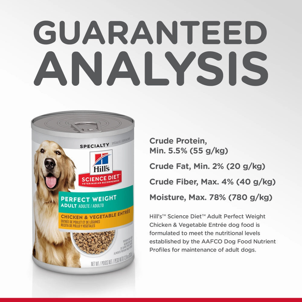 Hill's Science Diet Perfect Weight Chicken & Vegetable Entree Canned Dog Food