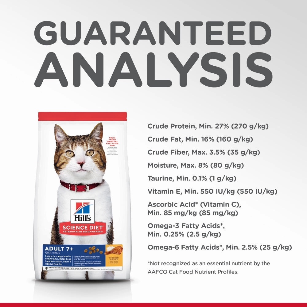 Hill's Science Diet Senior 7  Chicken Recipe Dry Cat Food