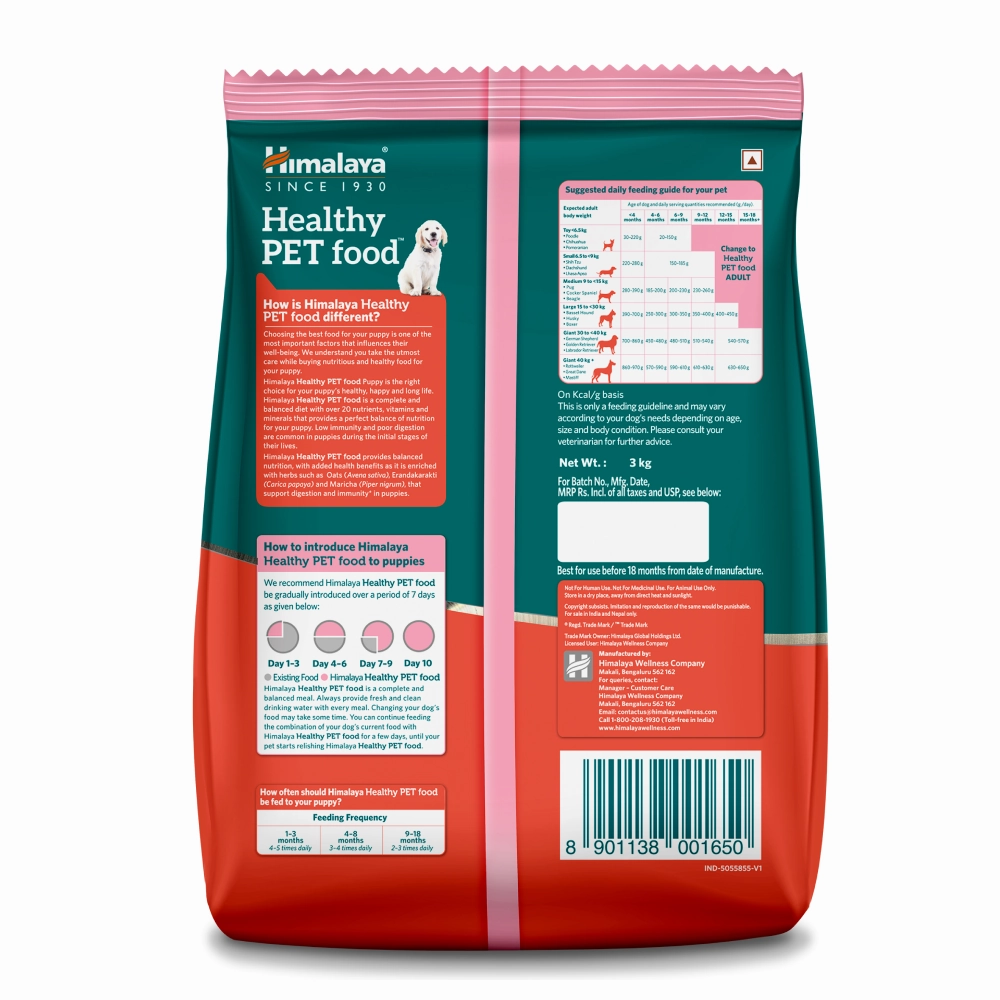 Himalaya Chicken & Milk Healthy Dry Food and Chicken Healthy Treats Puppy Combo