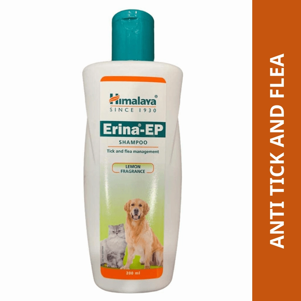 Himalaya Digestive Stimulant Digyton Drops and Erina EP Tick and Flea Shampoo for Dogs and Cats Combo