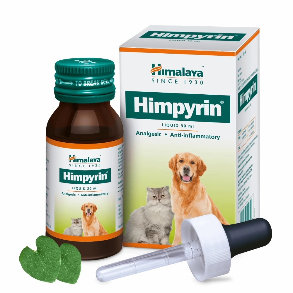 Himalaya Digyton Drops and Himpyrin Anti Inflammatory & Pain Relief Drops for Dogs and Cats Combo